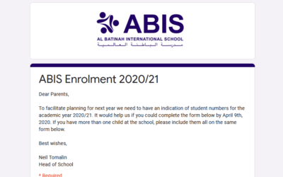 Reminder – Last 3 days : Enrolment 2020/21