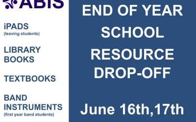 Reminder : End of Year School Resource Drop-Off Booking