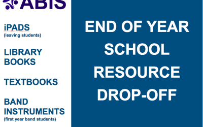 End of Year School Resource Drop-Off Booking