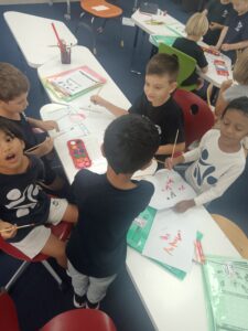 We learned how to write the Arabic letter "Thal" (ذ) in an enjoyable way.